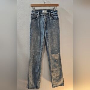 Abercrombie & Fitch The 90's Straight Ultra High Rise Jeans With Vent Hem